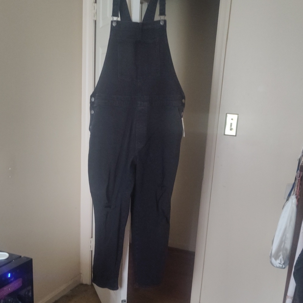 Old Navy Black Denim Jumpsuit